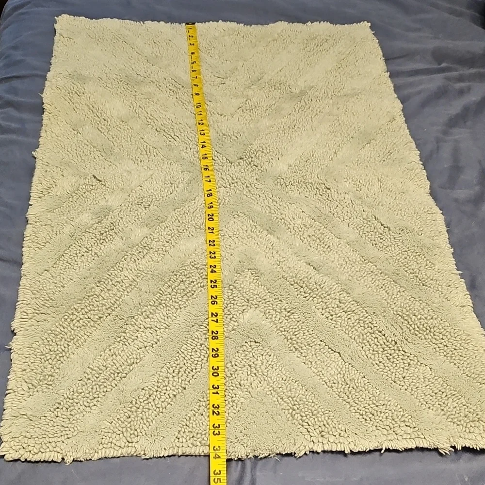 Nate Berkus Plush Chevron Bath Mat in Pale Green